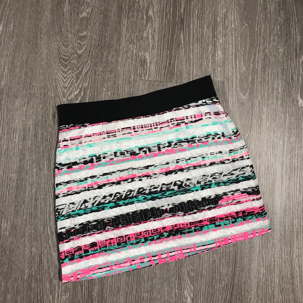 Milly Metallic & Geometric Skirt